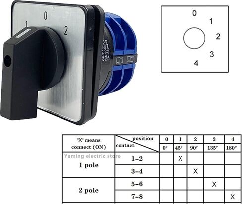 LW26-32 YMW26-32/2M Changeover cam Rotary Switch 32A 2 Poles with Waterproof Box IP65 Select arc extinguishing Chamber Silver(012 with Box) in Saudi Arabia