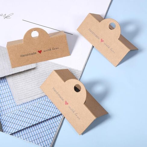 100 Pcs Brown Jewelry Package Supplies with Clear Bags Jewelry Display Bags for Selling Packaging for Small Business Thick Clear Packaging Bags for Bracelets, Craft, Key Chains, Car Coaster, Earring in Saudi Arabia