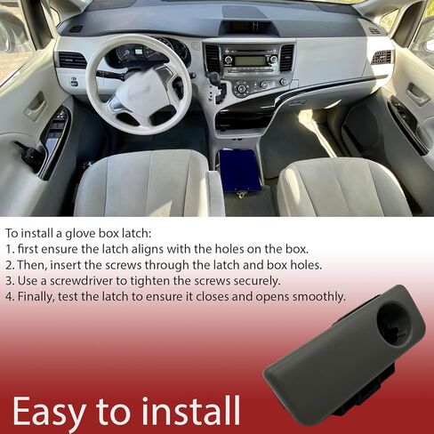 Car Glove Box Latch Handle for Toyota Sienna 2005-2010 Replace 55506-AE010-B0 55506AE010B0 Interior Glove Latch Lid Handle Compartment Lock Assy Accessories (Begie) in Saudi Arabia