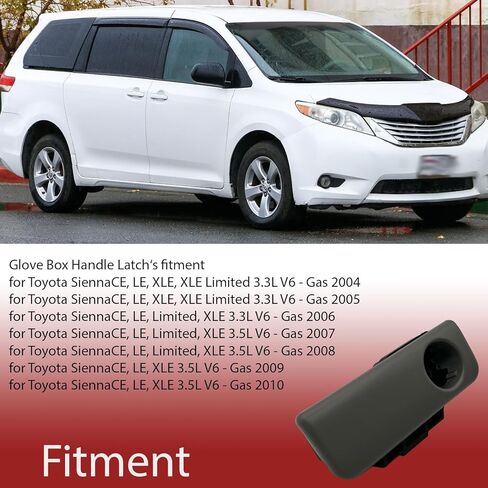 Car Glove Box Latch Handle for Toyota Sienna 2005-2010 Replace 55506-AE010-B0 55506AE010B0 Interior Glove Latch Lid Handle Compartment Lock Assy Accessories (Begie) in Saudi Arabia