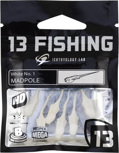 13 FISHING - Madpole - Panfish Plastics - Potentially Purple - 6 Baits Per Pack - MP-PP in Saudi Arabia