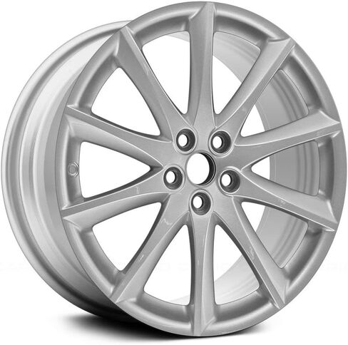 عجلة مصنع من خليط معدني مقاس 10 بوصات I-Spoke باللون الفضي مقاس 19x10 - تمت استعادتها إلى OEM | استبدال حافة ألومنيوم خلفية مقاس 19 بوصة متوافقة مع طرازات جاكوار XJ-Type 2011-2013 in Saudi Arabia