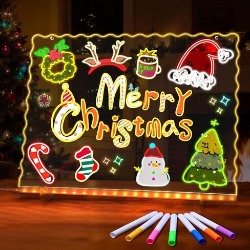 Ammonite Lumiboard LED Drawing Board, Battery Powered Doodle Board with Multiple Color Options, Lightweight Travel Art Kit for On-The-Go Creative Fun and Entertainment, Great Gift in Kuwait