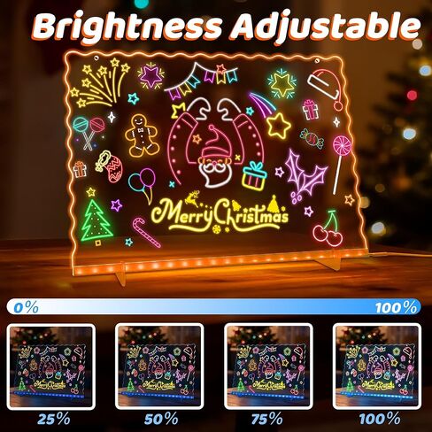 Ammonite Lumiboard LED Drawing Board, Battery Powered Doodle Board with Multiple Color Options, Lightweight Travel Art Kit for On-The-Go Creative Fun and Entertainment, Great Gift in Kuwait