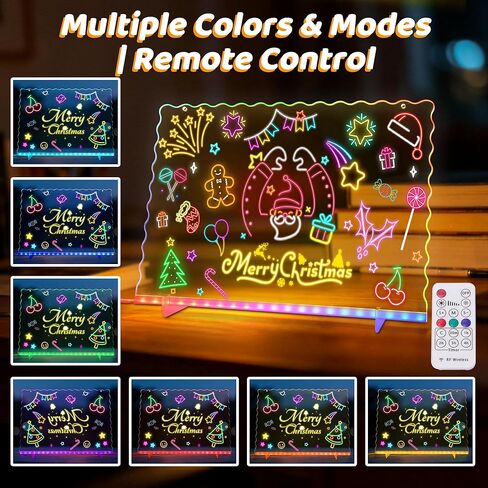 Ammonite Lumiboard LED Drawing Board, Battery Powered Doodle Board with Multiple Color Options, Lightweight Travel Art Kit for On-The-Go Creative Fun and Entertainment, Great Gift in Kuwait