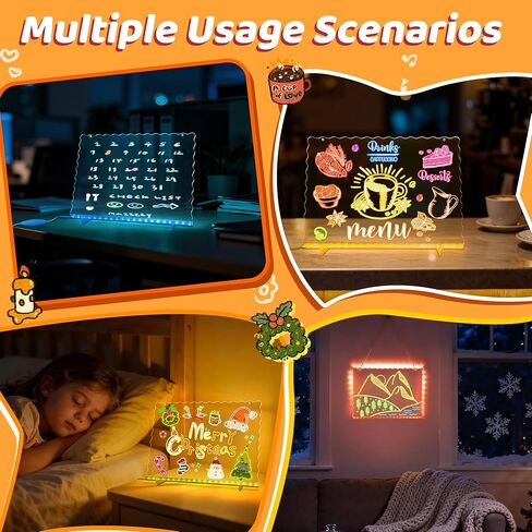 Ammonite Lumiboard LED Drawing Board, Battery Powered Doodle Board with Multiple Color Options, Lightweight Travel Art Kit for On-The-Go Creative Fun and Entertainment, Great Gift in Kuwait