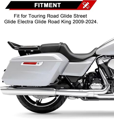 رف أمتعة خلفي للدراجة النارية من PSLER - رف أمتعة قابل للفصل للتجول في شارع الإنزلاق طريق King Road Glide Electra Glide 2009-2024 in Saudi Arabia