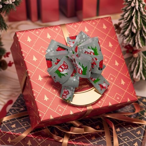 GYDbow 12pcs 5 Inch Christmas Pull Bows – Stylish Satin Ribbon Bows in Purple, Red, Blue & Green – Perfect for Gift Wrapping, Present Decor & Holiday Baskets in Kuwait