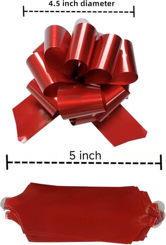 GYDbow 12pcs 5 Inch Christmas Pull Bows – Stylish Satin Ribbon Bows in Purple, Red, Blue & Green – Perfect for Gift Wrapping, Present Decor & Holiday Baskets in Saudi Arabia