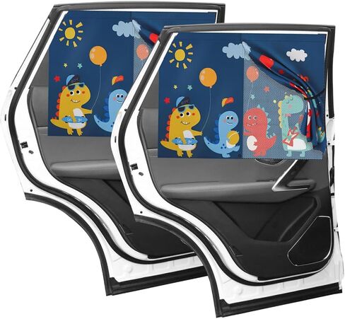 Car Window Shades, Magnetic Double Layer Window Screen for Baby Protection, UV Protection Privacy Blackout/Half Shade Car Window Covers, Auto Sun Shade Curtains Accessories (Black) in Saudi Arabia