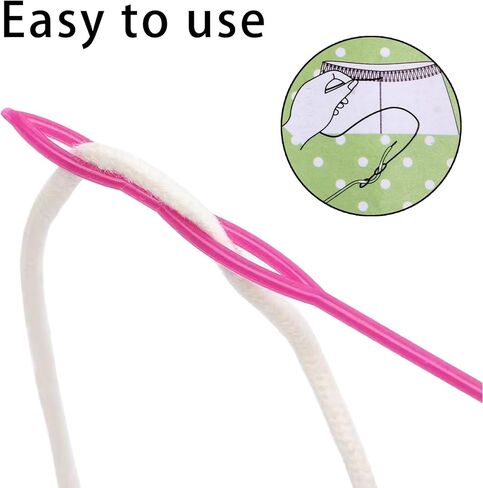 Drawstring Cords Replacement Drawstrings with Easy Threader for Sweatpants Shorts Pants Jackets Coats (Black, White) in Saudi Arabia