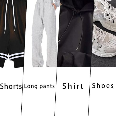 Drawstring Cords Replacement Drawstrings with Easy Threader for Sweatpants Shorts Pants Jackets Coats (Black, White) in Saudi Arabia