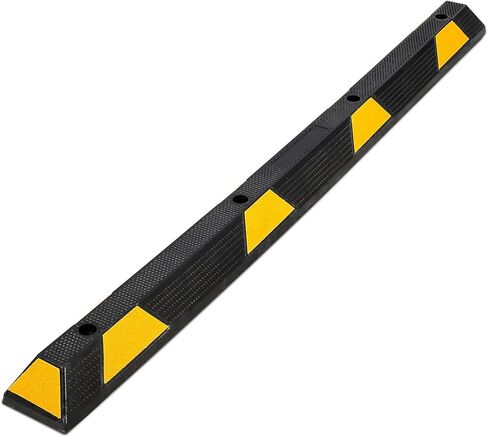 1 Pack Heavy Duty Rubber Parking Curb, 72 Inch Parking Stopper for Garage, 55000 Lb Capacity with 8 Reflective Strips, for Driveways & Commercial Lots in Saudi Arabia