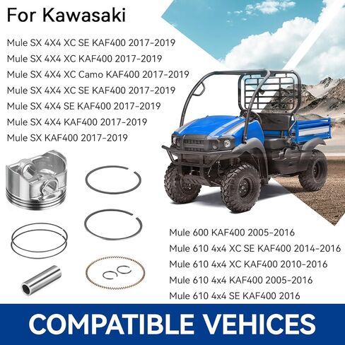 مجموعة إعادة بناء المحرك جوانات المكبس وقضيب التوصيل لـ Kawasaki Mule 600 610 SX KAF400 2005-2019 in Saudi Arabia