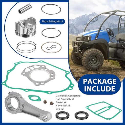 مجموعة إعادة بناء المحرك جوانات المكبس وقضيب التوصيل لـ Kawasaki Mule 600 610 SX KAF400 2005-2019 in Saudi Arabia