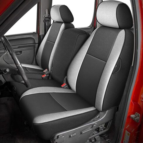 غطاء مقعد السيارة من AOMSAZTO لسيارة Chevy Silverado/GMC Sierra 1500 (1999-2006) - مجموعة كاملة من أغطية المقاعد باللون الأسود in Kuwait