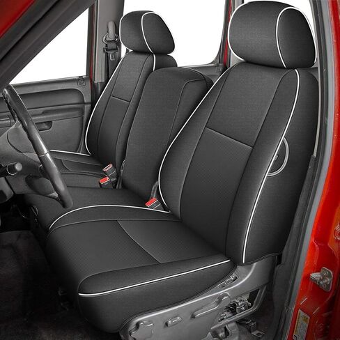 غطاء مقعد السيارة من AOMSAZTO لسيارة Chevy Silverado/GMC Sierra 1500 (1999-2006) - مجموعة كاملة من أغطية المقاعد باللون الأسود in Kuwait