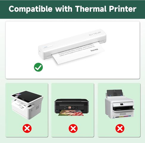 Thermal Printer Paper 8.5 x 11 Inch, Quick-Dry US Letter Paper, Compatible with C80 Portable Printer, Continuous Perforated Folding Paper, 200 Sheets.FSC Certified, BPA and BPS Free in Saudi Arabia