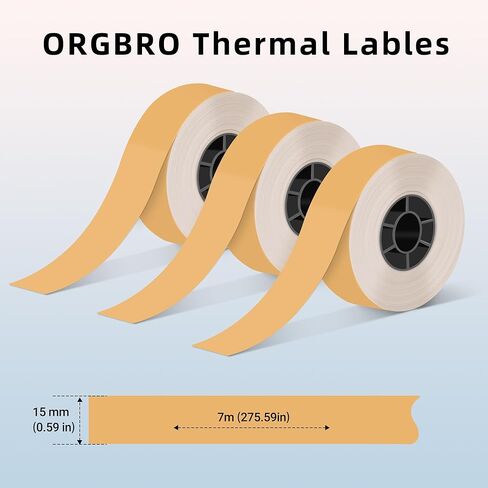 Label Maker Tape Compatible with SUPVAN E10/D30/ORGSTA S001/ORGBRO X1, Continous 0.59inx22.96ft Thermal Waterproof Self-Adhesive Label Paper, 3 Rolls (Purple) in Kuwait