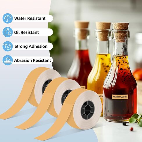 Label Maker Tape Compatible with SUPVAN E10/D30/ORGSTA S001/ORGBRO X1, Continous 0.59inx22.96ft Thermal Waterproof Self-Adhesive Label Paper, 3 Rolls (Purple) in Kuwait