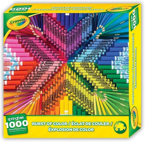 Springbok's 1000 Piece Jigsaw Puzzle Crayola Artist's Table - Made in USA in Saudi Arabia