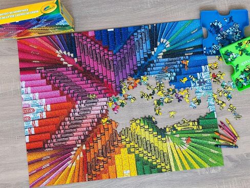 Springbok's 1000 Piece Jigsaw Puzzle Crayola Artist's Table - Made in USA in Saudi Arabia