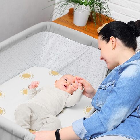 Sweet Jojo Designs White and Sage Boho Sun Boy or Girl Fitted Crib Sheet Baby or Toddler Bed Nursery - Green Bohemian Celestial Sky Desert Sunshine Outdoors Nature Gender Neutral in Saudi Arabia