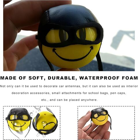 قطعتان من غطاء هوائي السيارة، كرة هوائي طيار مضحكة لسقف السيارة، زخرفة خارجية لطيفة على شكل كرة إسفنجية من مادة EVA لمعظم هوائيات المركبات، ملحقات السيارات العالمية in Kuwait