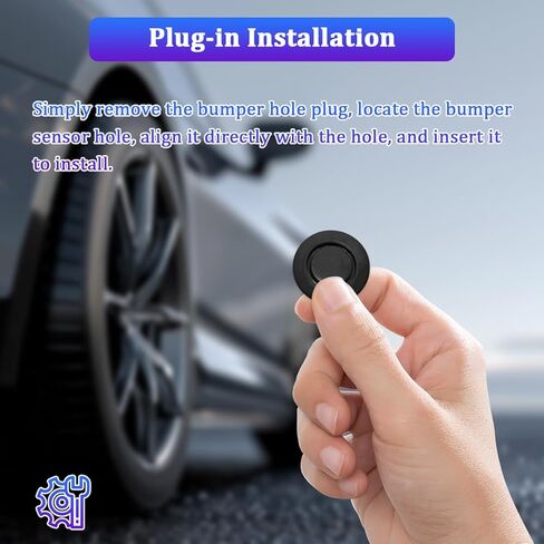 10 قطع من سدادات غطاء فتحة رادار المصد الخلفي للسيارة، غطاء حماية فتحة مصد السيارة، ملحقات بديلة لسدادات فتحة الرادار الخارجية للسيارات، عالمية لشاحنة SUV RV (أبيض/صغير) in Kuwait