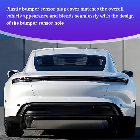 10 قطع من سدادات غطاء فتحة رادار المصد الخلفي للسيارة، غطاء حماية فتحة مصد السيارة، ملحقات بديلة لسدادات فتحة الرادار الخارجية للسيارات، عالمية لشاحنة SUV RV (أبيض/صغير) in Kuwait