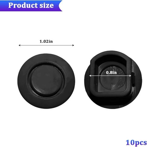 10 قطع من سدادات غطاء فتحة رادار المصد الخلفي للسيارة، غطاء حماية فتحة مصد السيارة، ملحقات بديلة لسدادات فتحة الرادار الخارجية للسيارات، عالمية لشاحنة SUV RV (أبيض/صغير) in Kuwait