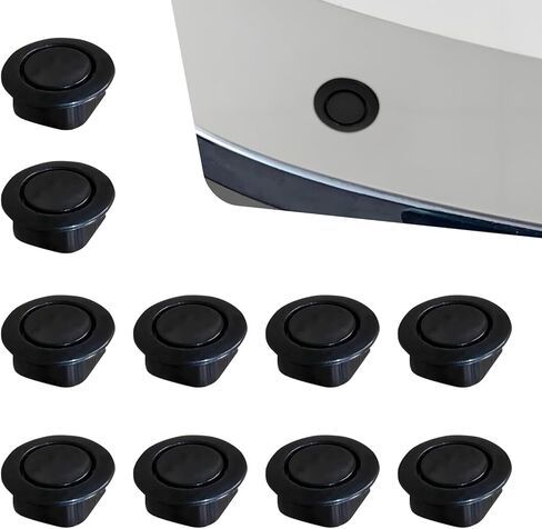 10PCS Car Rear Bumper Radar Hole Cover Plugs, Durable Front Rear Bumper Sensor Hole Plug, Waterproof Auto Body Plug for Bumpers Protection, Universal for 25-26mm Radar Sensor Holes(Black) in Saudi Arabia