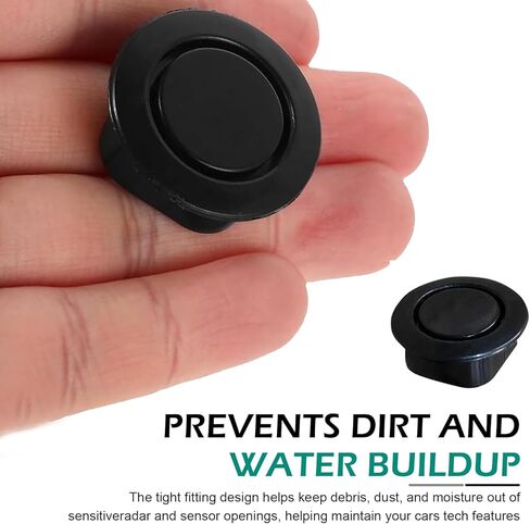 10PCS Car Rear Bumper Radar Hole Cover Plugs, Durable Front Rear Bumper Sensor Hole Plug, Waterproof Auto Body Plug for Bumpers Protection, Universal for 25-26mm Radar Sensor Holes(Black) in Saudi Arabia
