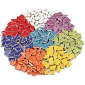 Artspac Ceramic Mosaic Tiles Bulk, 1 Pound Broken Mosaic Tiles for Crafts Supplies, Blue Small Mosaic Ceramic Tiles for DIY Outdoor Decoration in Saudi Arabia