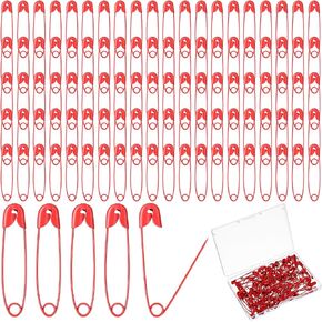 Red Safety Pins, 100 Pcs 30mm / 1.2 Inch Heavy Duty Quilting Pins Metal Sewing Pin for DIY Crafts, Jewelry Making, Clothing in Kuwait