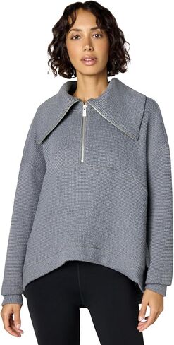 Sweaty Betty Women's Restful Boucle Half Zip Sweatshirt in Saudi Arabia