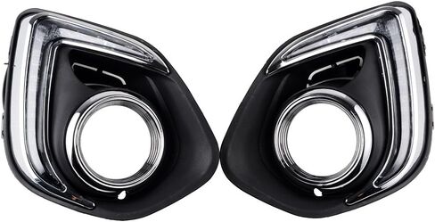 مجموعة غطاء مصباح الضباب الخفيف للقيادة النهارية والجري من Astra Depot 2X LED DRL متوافق مع Mitsubishi ASX Outlander Sport 2013-2015 in Saudi Arabia