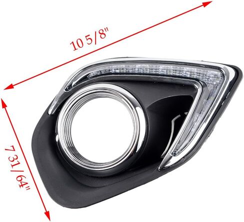 مجموعة غطاء مصباح الضباب الخفيف للقيادة النهارية والجري من Astra Depot 2X LED DRL متوافق مع Mitsubishi ASX Outlander Sport 2013-2015 in Saudi Arabia