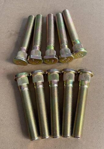 10 PCS 1/2-20 Extended Serrated Wheel Stud Bolts 0.582 in. Knurl, 3 in. Length Replacement for 1994-2004 Ford Mustang Front; 1992-2017 Dodge Viper; 91-04 Dakota, 98-03 Durango in Saudi Arabia