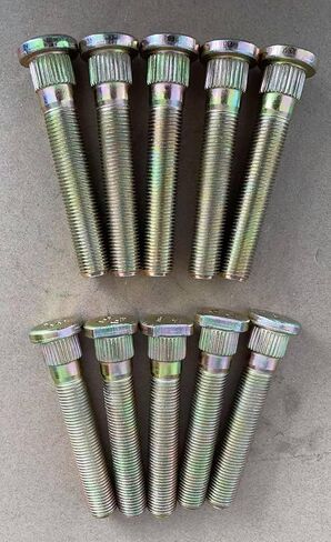 10 PCS 1/2-20 Extended Serrated Wheel Stud Bolts 0.582 in. Knurl, 3 in. Length Replacement for 1994-2004 Ford Mustang Front; 1992-2017 Dodge Viper; 91-04 Dakota, 98-03 Durango in Saudi Arabia