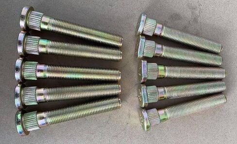 10 PCS 1/2-20 Extended Serrated Wheel Stud Bolts 0.582 in. Knurl, 3 in. Length Replacement for 1994-2004 Ford Mustang Front; 1992-2017 Dodge Viper; 91-04 Dakota, 98-03 Durango in Saudi Arabia