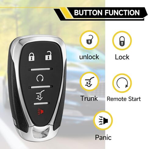 Smart Key Fob Replacement Fits for Chevy Traverse 2018 2019 2020 Blazer 2019 2020 Proximity Car Keyless Entry Remote Control Remote HYQ4EA 433Mhz 13529636 13519188 13584514 in Saudi Arabia