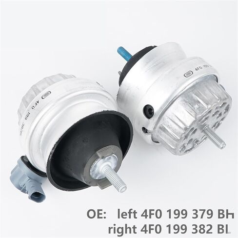 4F0199379BH 4F0 199 382BL 2 قطعة مع دعامة محرك الحث مطاط تخميد متوافق مع المقعد، متوافق مع A6 C6 2.7 2.8 3.0 3.2 V6 in Kuwait