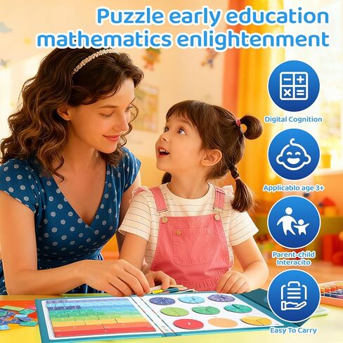 Magnetic Fraction Demonstration Book, Magnetic Fraction Book for Kids, FunMagnetic Fraction Tiles & Fraction Circles Set, Math Manipulatives for Elementary School in Saudi Arabia