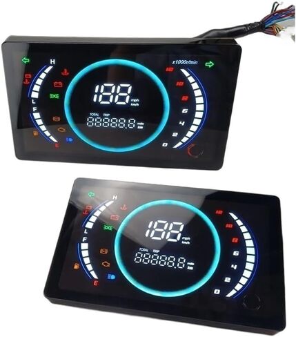 Motorcycle Speedometer Universal Digital Meter Tachometer Motorcycle Tachometer RPM Tachometer Odometer Instrument Panel Dual in Kuwait