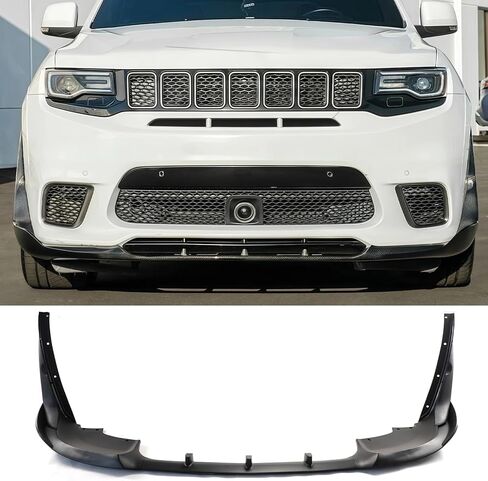 Body Kits for Jeep Grand Cherokee SRT/Trackhawk 2017-2021 V4 Style Front Bumper Lip Splitter + Side Skirt Extension Lip Panels Splitte (Glossy Black) in Saudi Arabia
