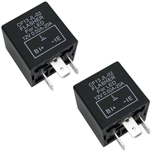 iRhapsody 2-pin 12vdc LED Flasher Relays مع سلك أرضي، حزمة من 4 in Kuwait