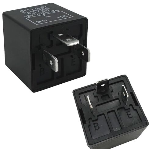 iRhapsody 2-pin 12vdc LED Flasher Relays مع سلك أرضي، حزمة من 4 in Kuwait