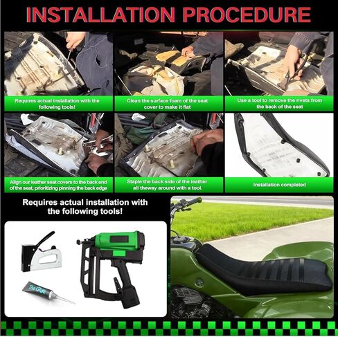 غطاء مقعد ملتف بالكامل لسيارة Honda TRX 250 TRX250 EX/X Sportrax 2006-2020 / جلد ممتاز/مقاوم للماء/مقاوم للبقع (أسود) in Kuwait