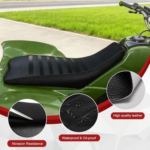 غطاء مقعد ملتف بالكامل لسيارة Honda TRX 250 TRX250 EX/X Sportrax 2006-2020 / جلد ممتاز/مقاوم للماء/مقاوم للبقع (أسود) in Kuwait